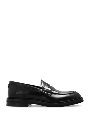 ローファー・オックスフォード Burberry Cadet Black Leather Loafers With Heel Burberry Leather Cadet Heeled Loafers in Black - Women